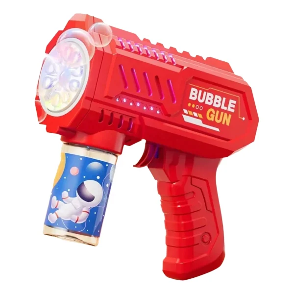 Summer Outdoor Electric Kids Bubble Gun Toy Automatic Soap Bubbles Machine Gun with Light