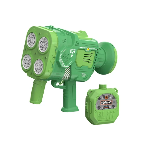 Wholesale 48-Hole Battery Operated Rocket Soap Bubble Toy Gun OEM/ODM Plastic Machine with Light Music for Children